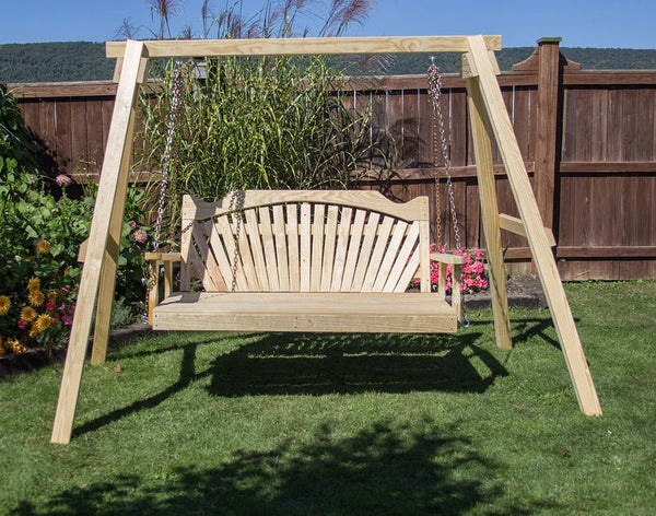 Creekvine Designs Treated Pine Fanback Swingbed - Haven HOME